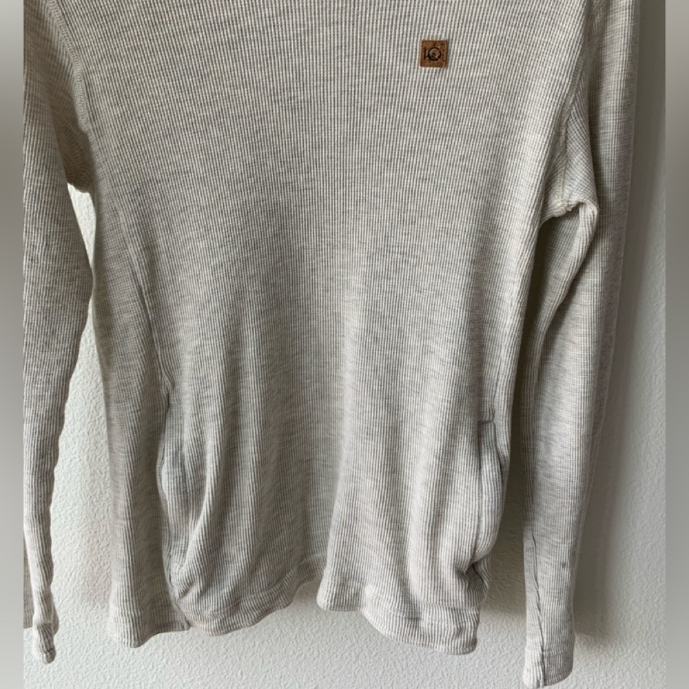 🍀 2 for $15 Tentree Highline Women's Waffle stitch LS Organic Cotton Sz M 🍀